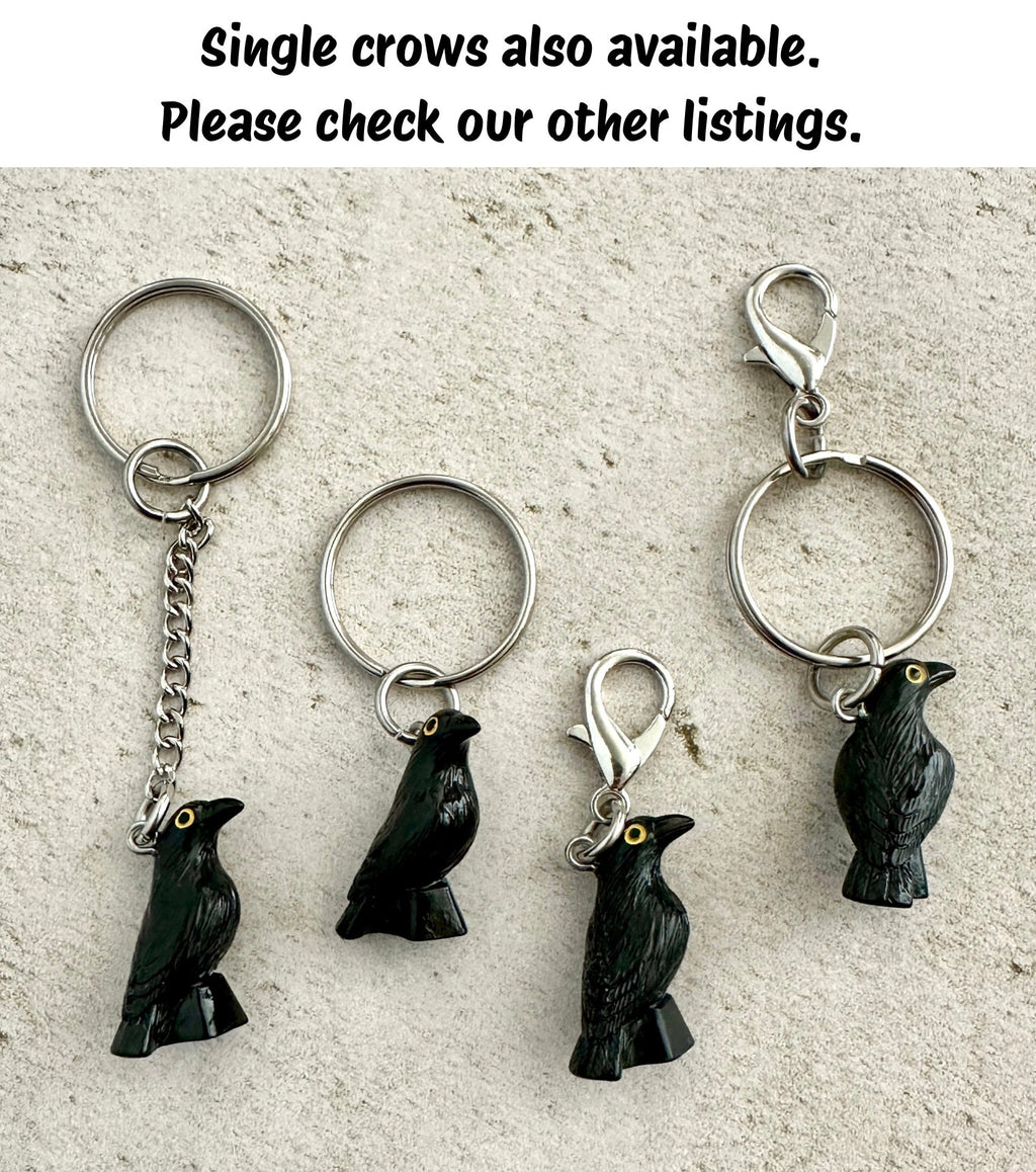 Murder of Crows Goth Witchy Horror Bag Charm Keychain