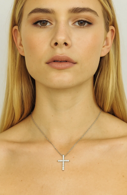 Faith Cubic Zirconia Cross Necklaces