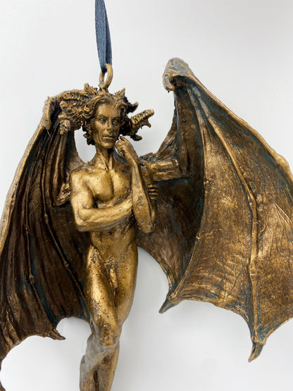 Lucifer Morning Star Ornament | Mythological Deities Figurine | Fallen Angel Character Sculpture | Satan Ornament for Gothic Holiday Decor
