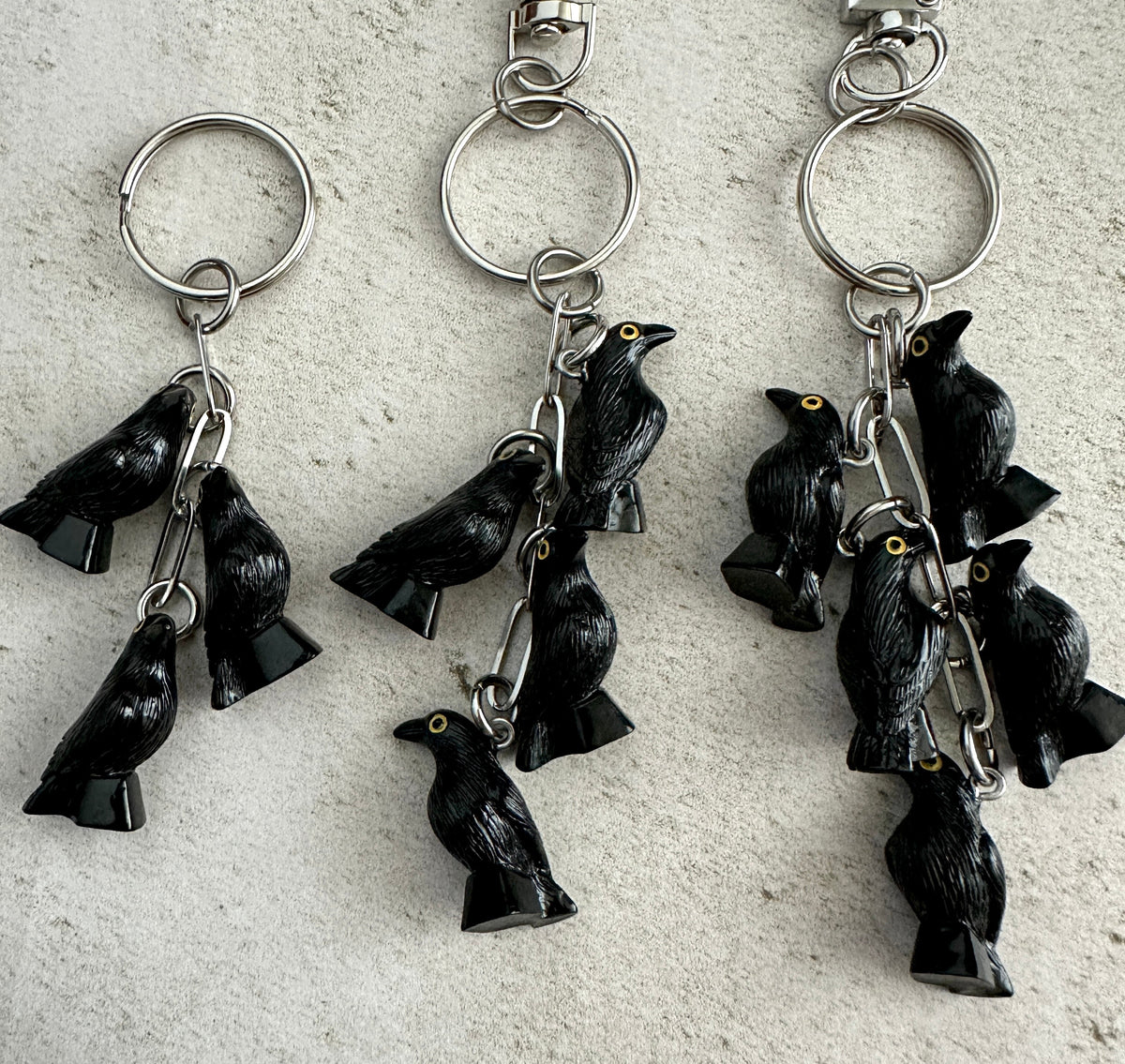 Murder of Crows Goth Witchy Horror Bag Charm Keychain