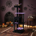 57" Gothic Cat Tower with Padded Perch and Spider Toy