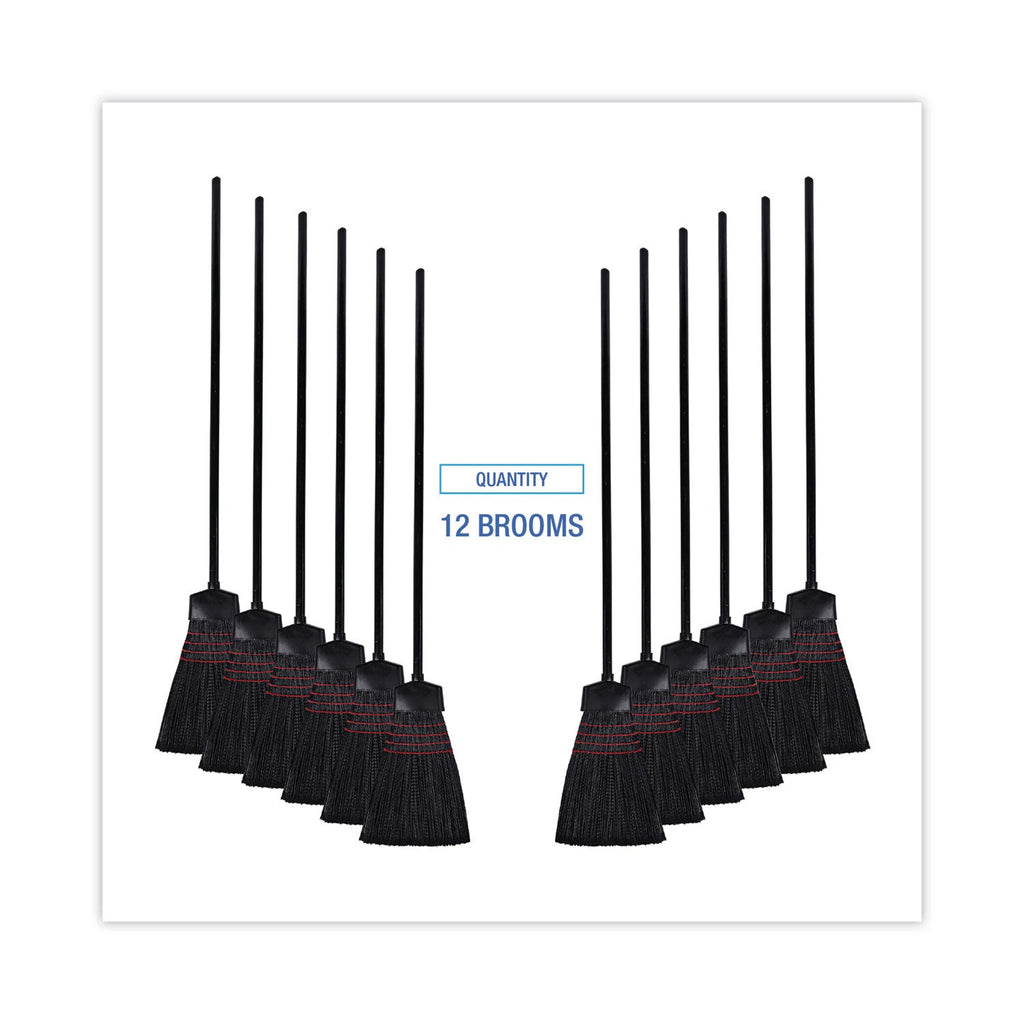 Boardwalk Maid Broom, Plastic Bristles, 54" Overall Length, Dozen