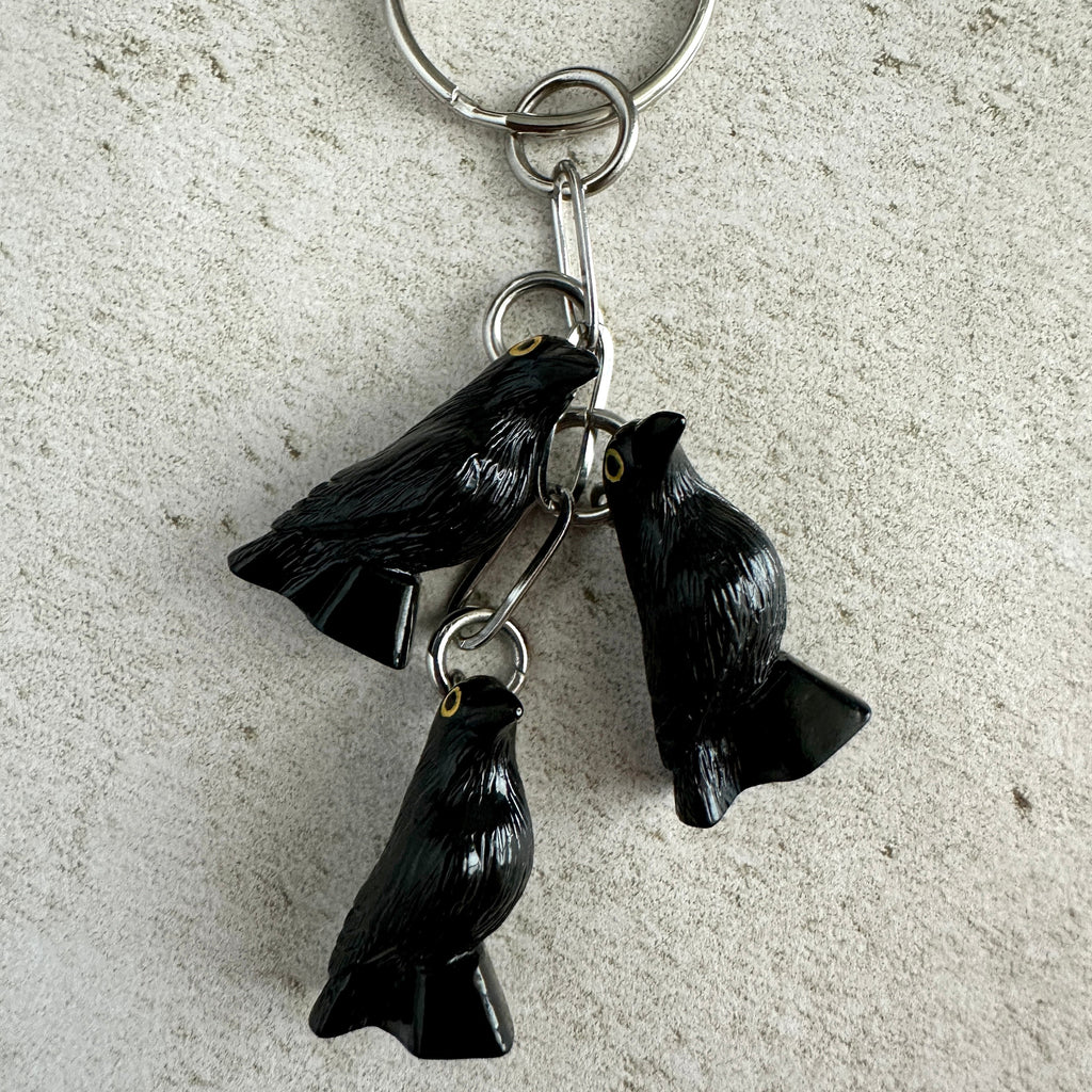 Murder of Crows Goth Witchy Horror Bag Charm Keychain