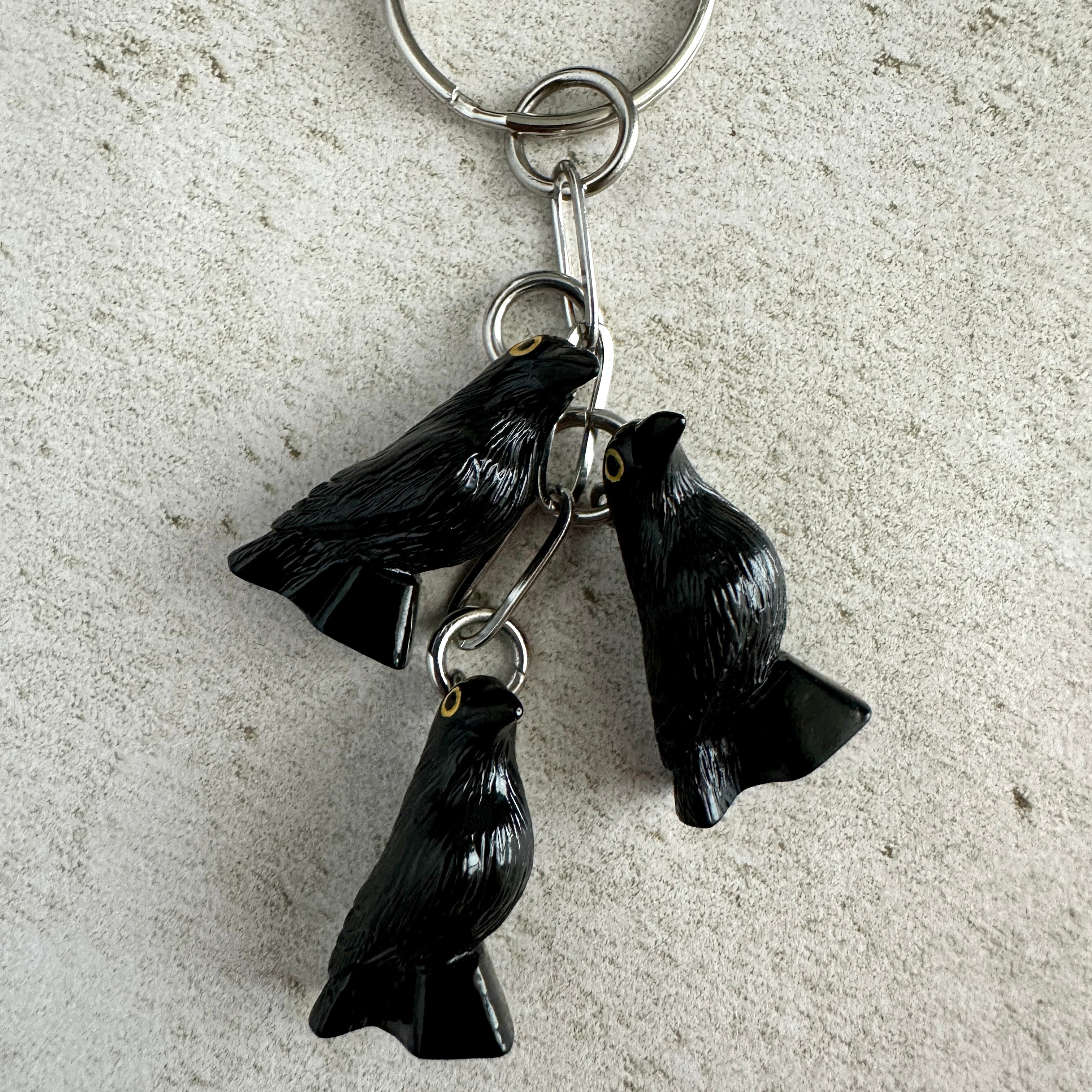 Murder of Crows Goth Witchy Horror Bag Charm Keychain