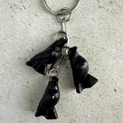 Murder of Crows Goth Witchy Horror Bag Charm Keychain