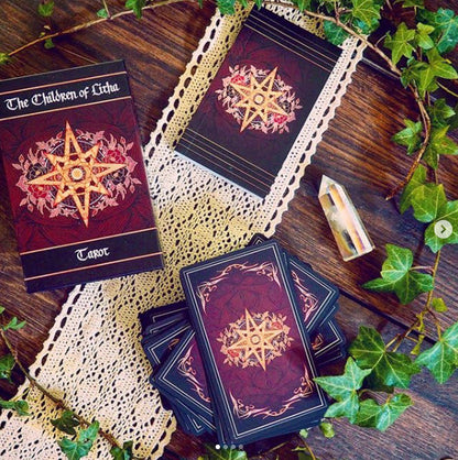 Children of Litha tarot card deck &amp; book set- BLACK EDITION