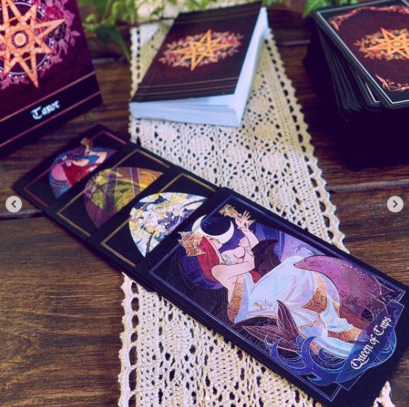 Children of Litha tarot card deck &amp; book set- BLACK EDITION