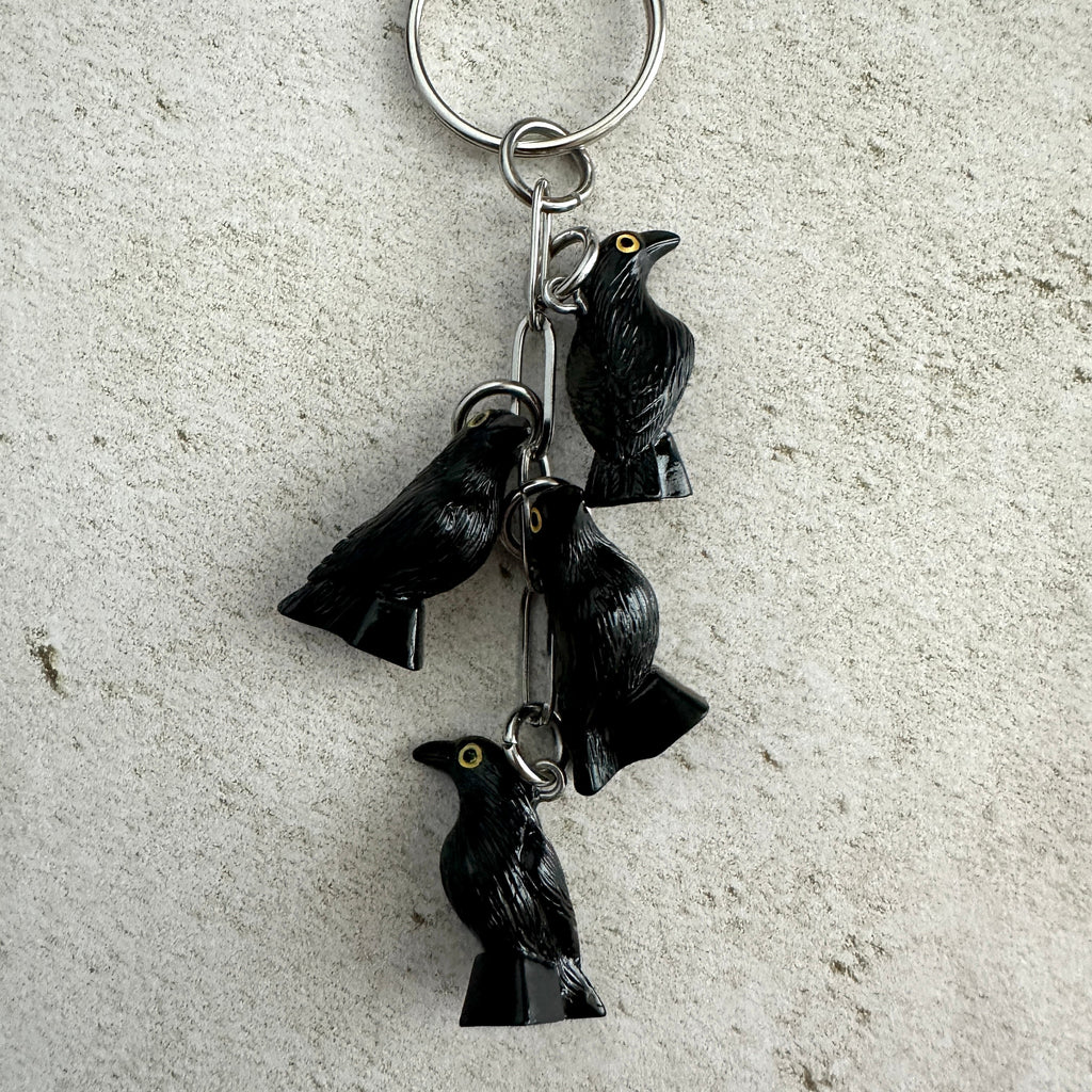 Murder of Crows Goth Witchy Horror Bag Charm Keychain