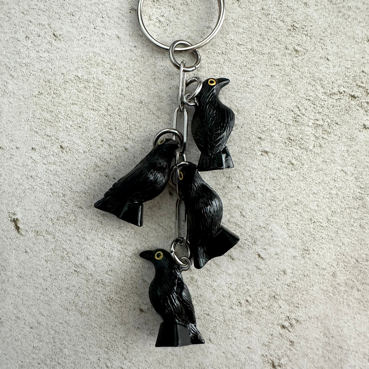 Murder of Crows Goth Witchy Horror Bag Charm Keychain