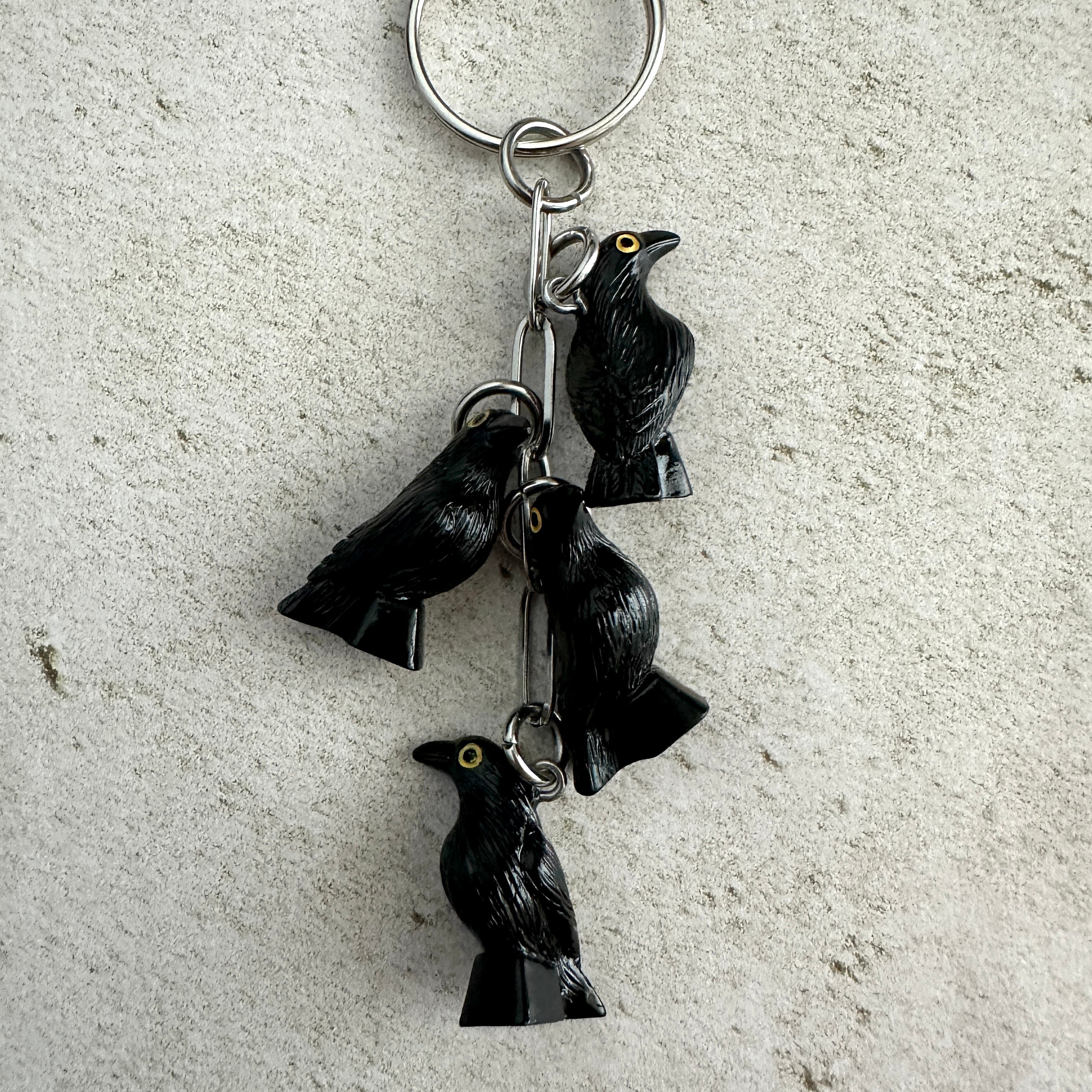 Murder of Crows Goth Witchy Horror Bag Charm Keychain