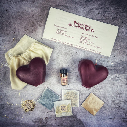 Heart to Heart Candle Spell Kit - Love Connection &amp; Reconciliation Magic