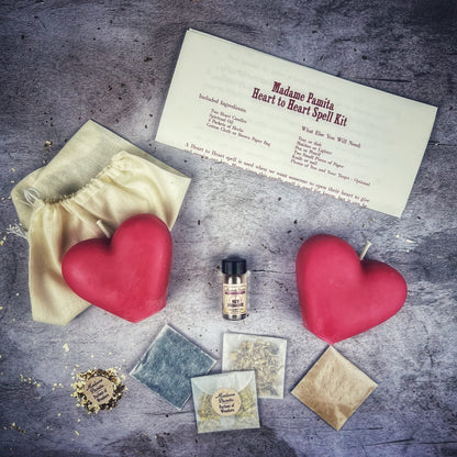 Heart to Heart Candle Spell Kit - Love Connection &amp; Reconciliation Magic