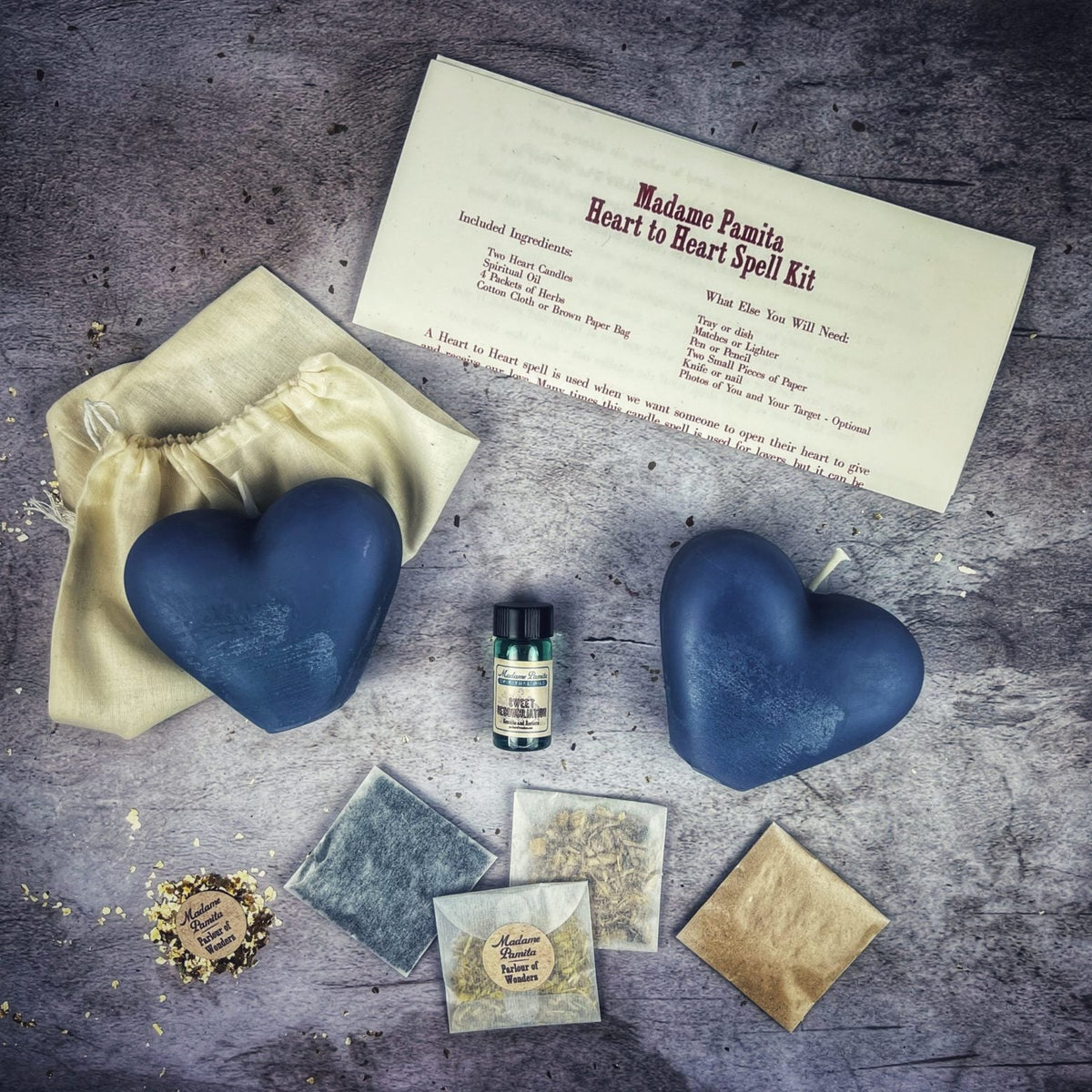 Heart to Heart Candle Spell Kit - Love Connection &amp; Reconciliation Magic