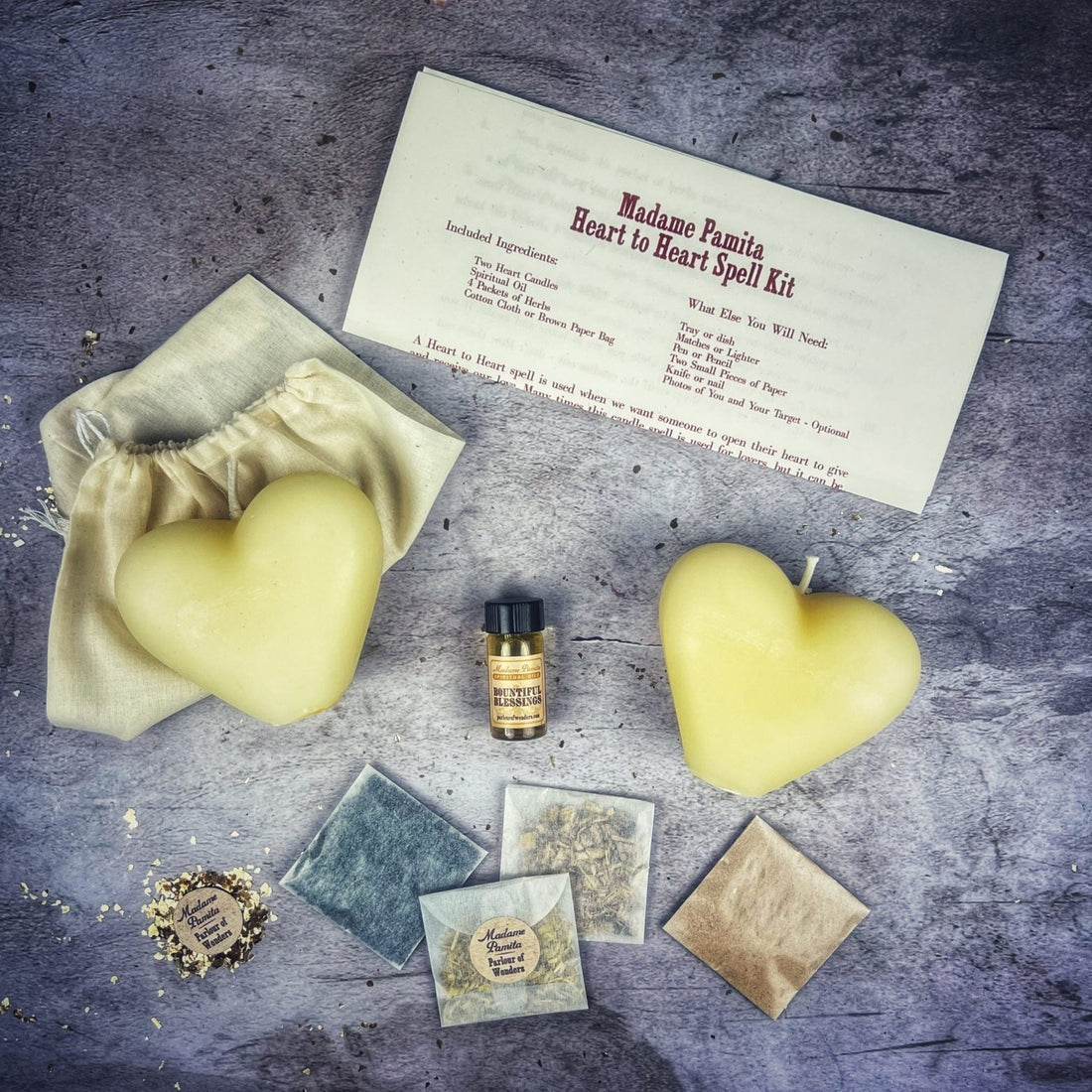 Heart to Heart Candle Spell Kit - Love Connection &amp; Reconciliation Magic