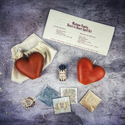 Heart to Heart Candle Spell Kit - Love Connection &amp; Reconciliation Magic