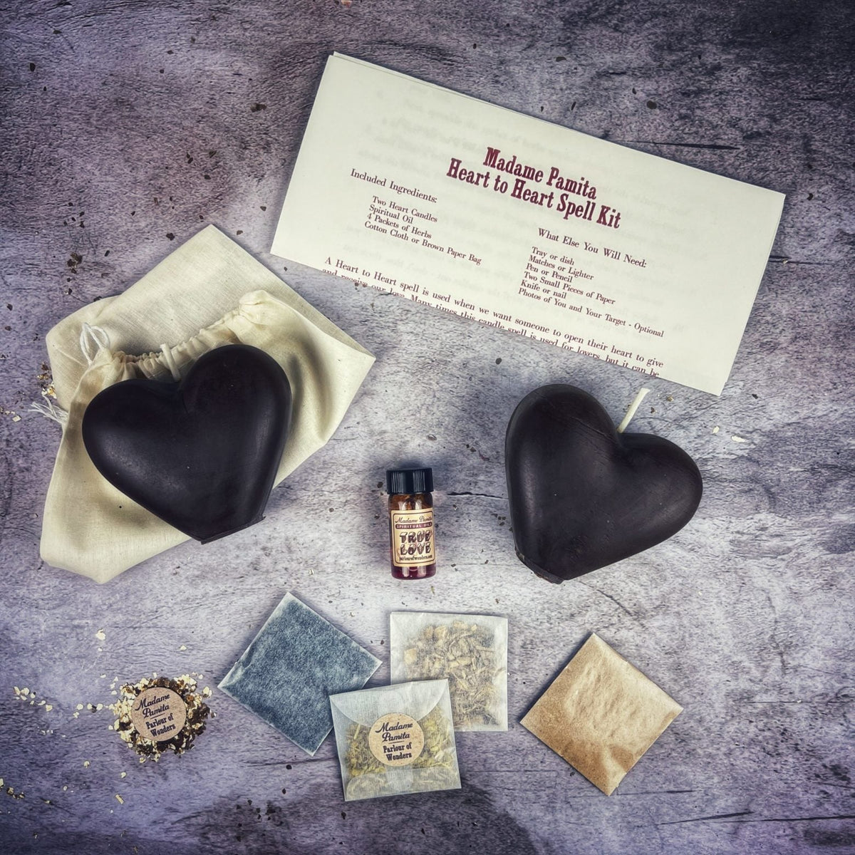 Heart to Heart Candle Spell Kit - Love Connection &amp; Reconciliation Magic