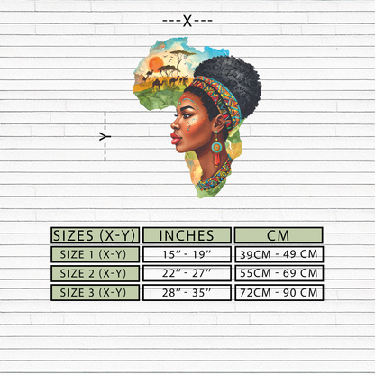 African Woman in Map Metal Wall Art – Cultural UV Printed Decor-KAFUVM012