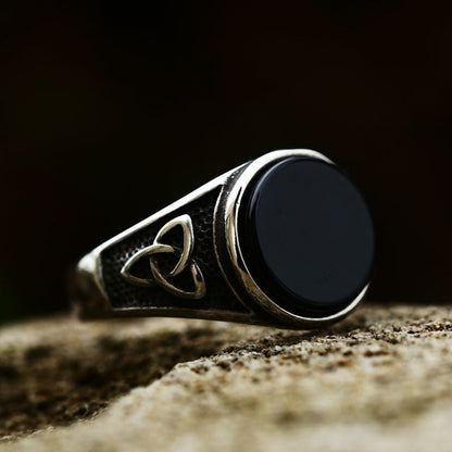 Lucifer Satan Stainless Steel Retro Titanium Rings