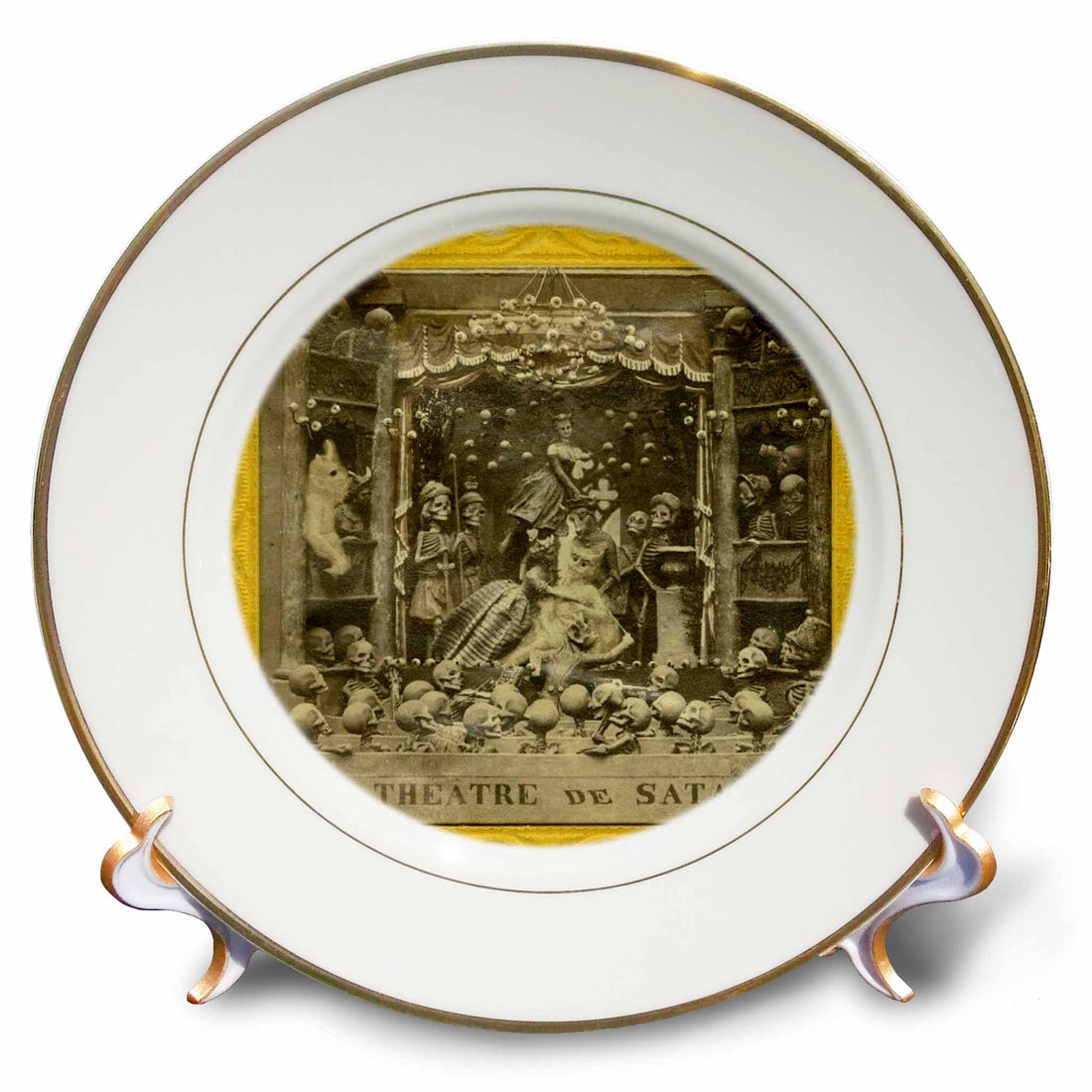 3dRose French Diablerie Theatre De Satan Vintage Horror 1860s - Plates (cp-359107)