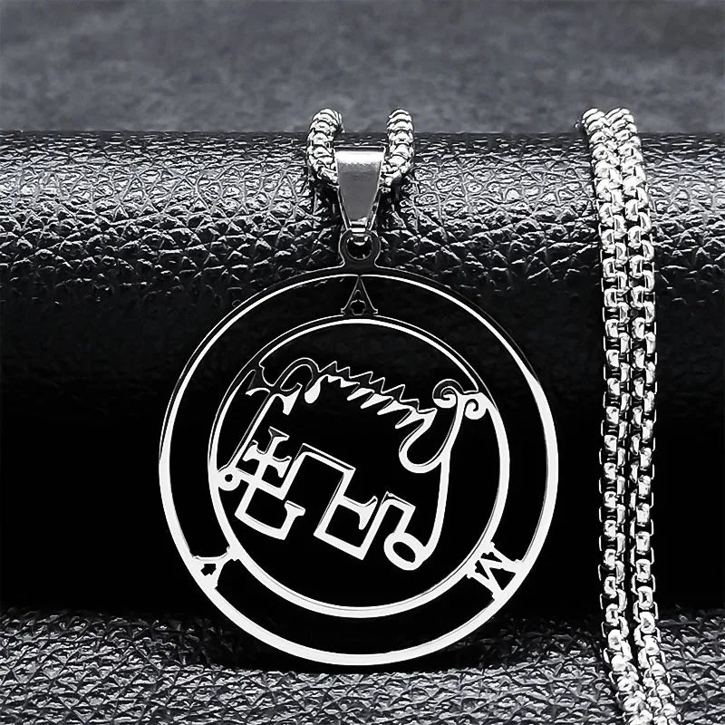 Astaroth Sigil Goetia Stainless Steel Necklace | Solomon Demon Seal Pendant Jewelry