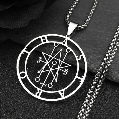 Astaroth Sigil Goetia Stainless Steel Necklace | Solomon Demon Seal Pendant Jewelry