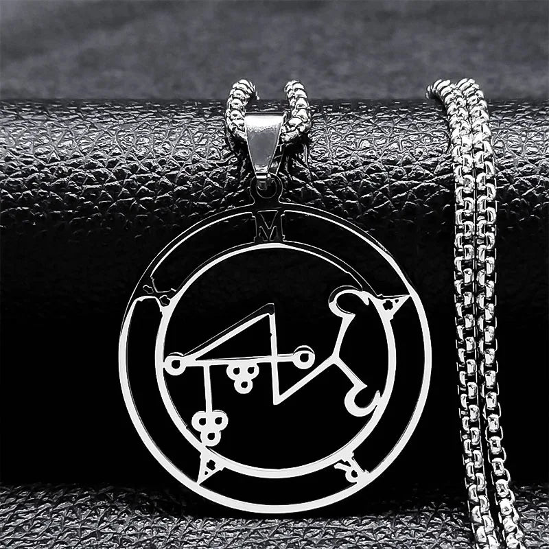 Astaroth Sigil Goetia Stainless Steel Necklace | Solomon Demon Seal Pendant Jewelry