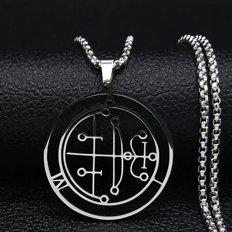 Astaroth Sigil Goetia Stainless Steel Necklace | Solomon Demon Seal Pendant Jewelry