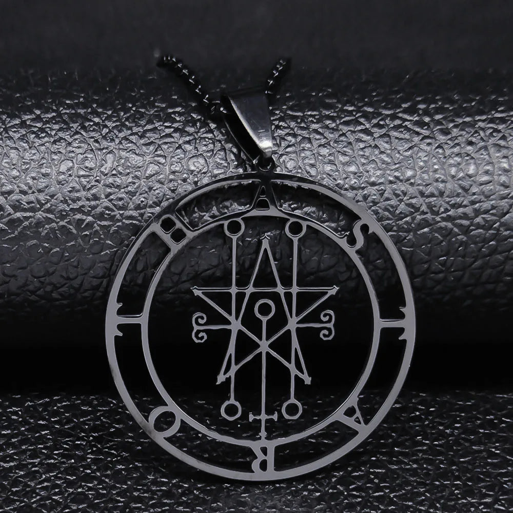Astaroth Sigil Goetia Stainless Steel Necklace | Solomon Demon Seal Pendant Jewelry