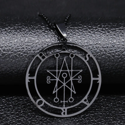 Astaroth Sigil Goetia Stainless Steel Necklace | Solomon Demon Seal Pendant Jewelry