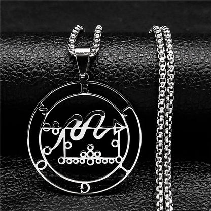 Astaroth Sigil Goetia Stainless Steel Necklace | Solomon Demon Seal Pendant Jewelry