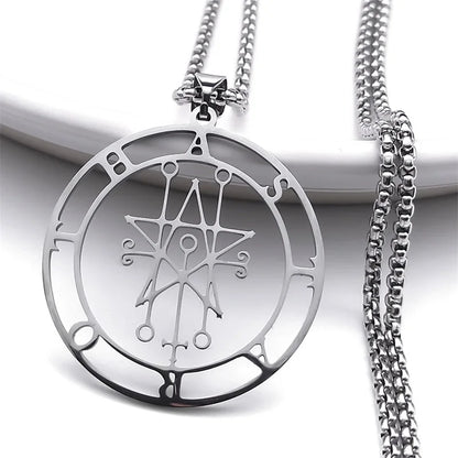 Astaroth Sigil Goetia Stainless Steel Necklace | Solomon Demon Seal Pendant Jewelry