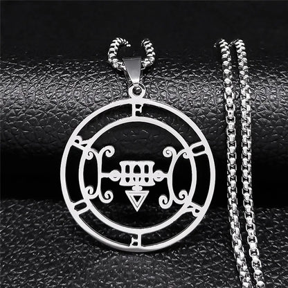 Astaroth Sigil Goetia Stainless Steel Necklace | Solomon Demon Seal Pendant Jewelry