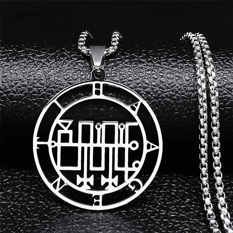 Astaroth Sigil Goetia Stainless Steel Necklace | Solomon Demon Seal Pendant Jewelry