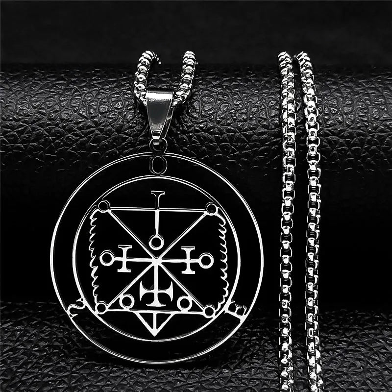 Astaroth Sigil Goetia Stainless Steel Necklace | Solomon Demon Seal Pendant Jewelry