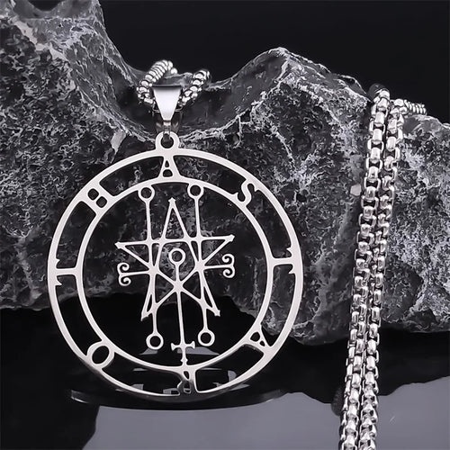 Astaroth Sigil Goetia Stainless Steel Necklace | Solomon Demon Seal Pendant Jewelry