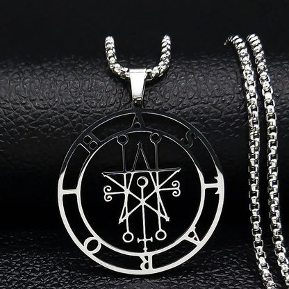 Astaroth Sigil Goetia Stainless Steel Necklace | Solomon Demon Seal Pendant Jewelry