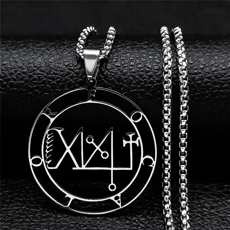 Astaroth Sigil Goetia Stainless Steel Necklace | Solomon Demon Seal Pendant Jewelry