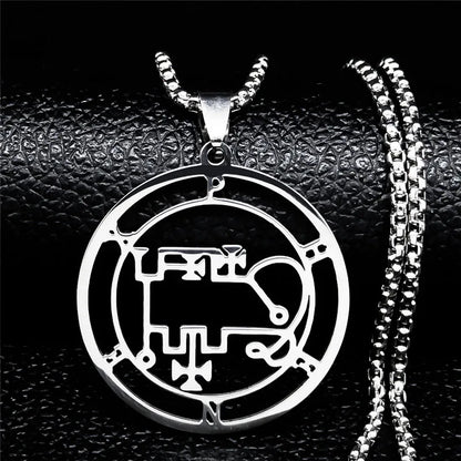 Astaroth Sigil Goetia Stainless Steel Necklace | Solomon Demon Seal Pendant Jewelry