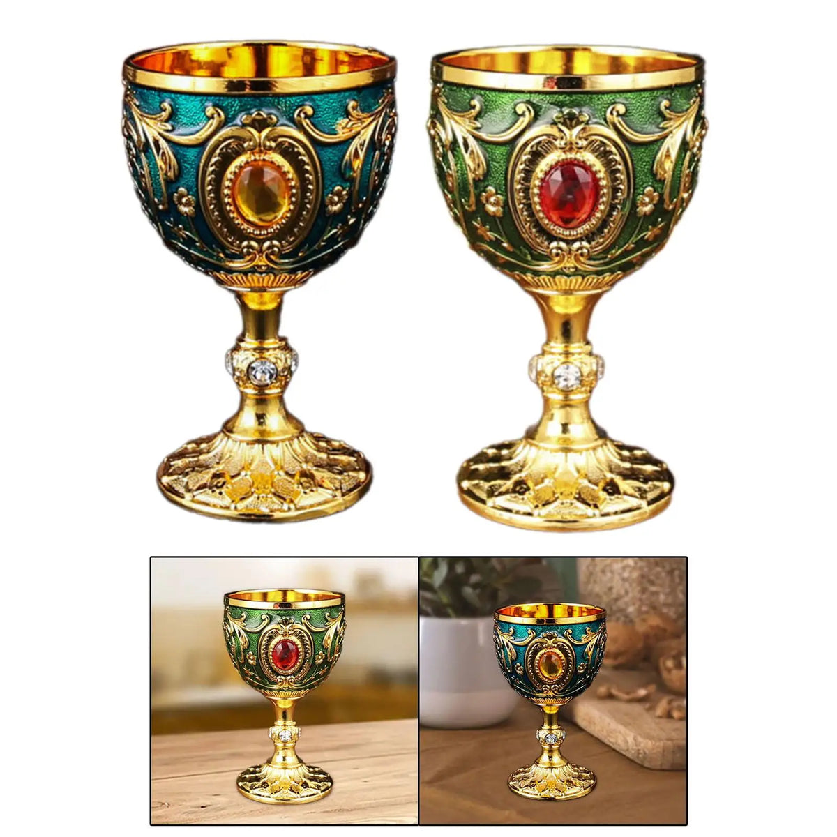 Vintage Chalice Medieval Goblet Novelty Engraved Reusable Anniversary