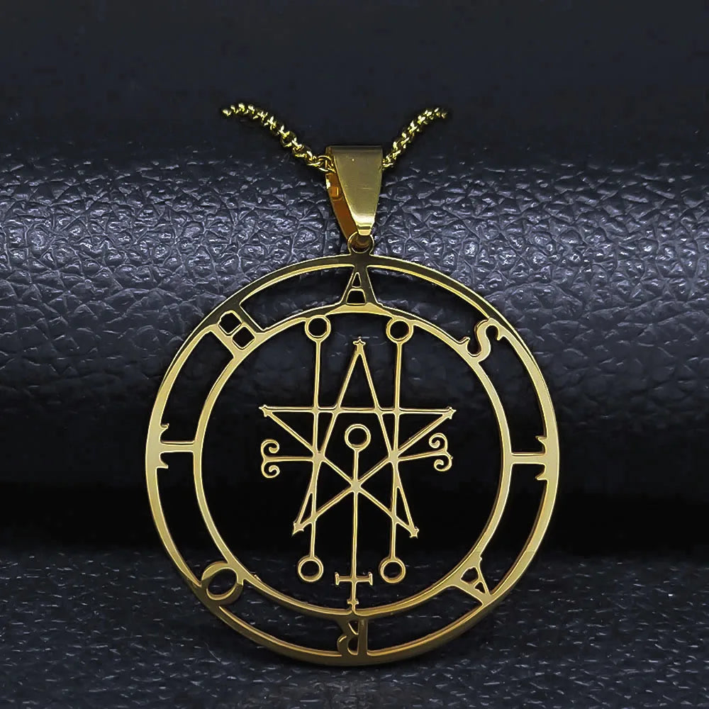 Astaroth Sigil Goetia Stainless Steel Necklace | Solomon Demon Seal Pendant Jewelry