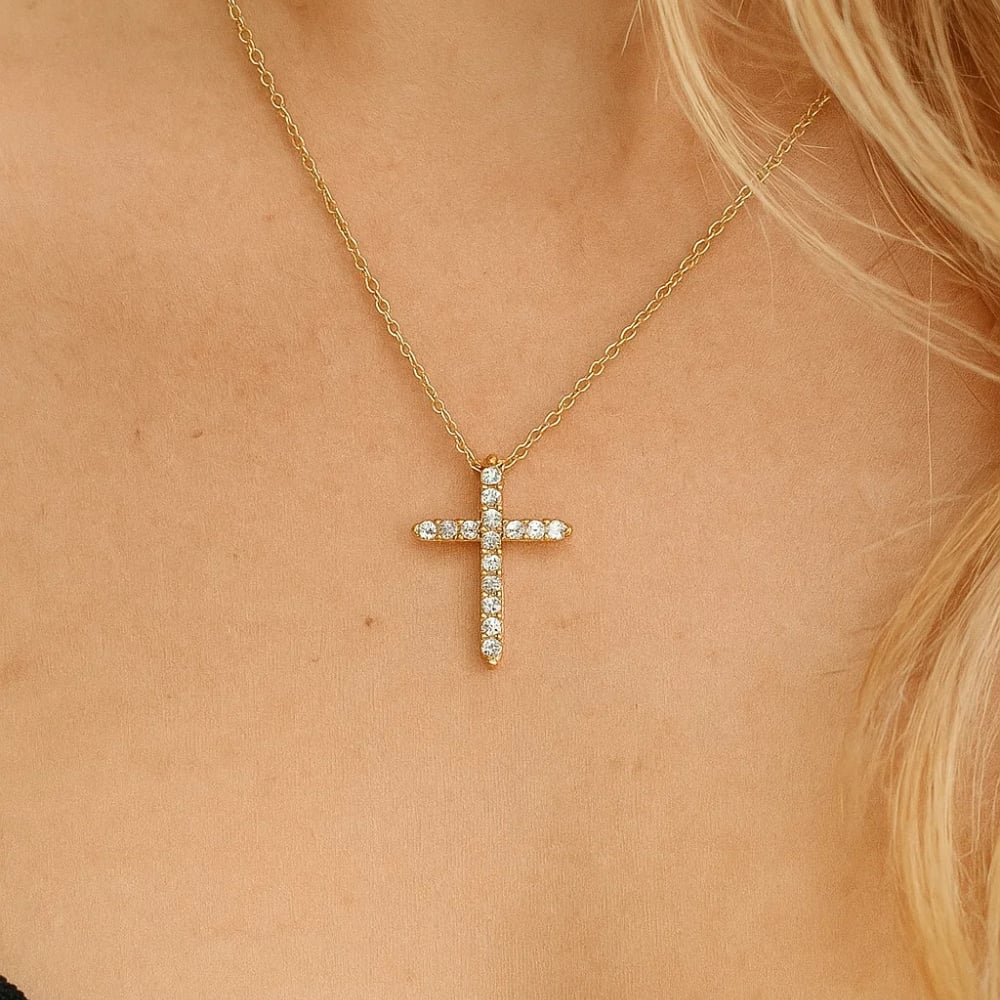 Faith Cubic Zirconia Cross Necklaces