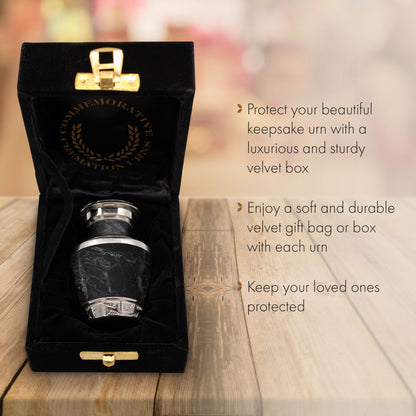 Marble Elegance Black Extra Large Urn or Companion Urn – Extra Large Urns for Human Ashes | XL Urn &amp; XXL Urn