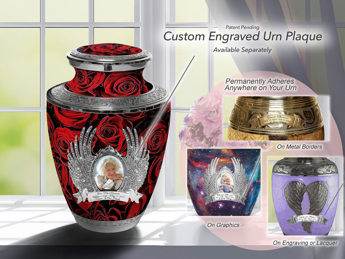 Crimson Rose Extra Large Urn or Companion Urn – Extra Large Urns for Human Ashes | XL Urn &amp; XXL Urn