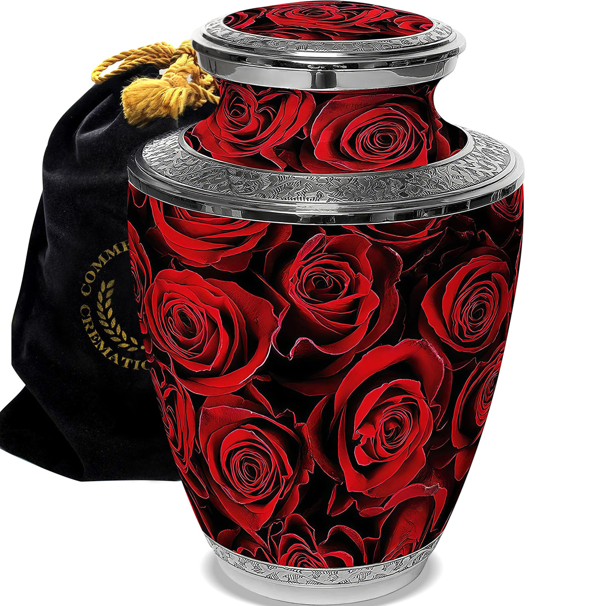 Crimson Rose Extra Large Urn or Companion Urn – Extra Large Urns for Human Ashes | XL Urn &amp; XXL Urn