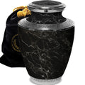 Marble Elegance Black Extra Large Urn or Companion Urn – Extra Large Urns for Human Ashes | XL Urn & XXL Urn