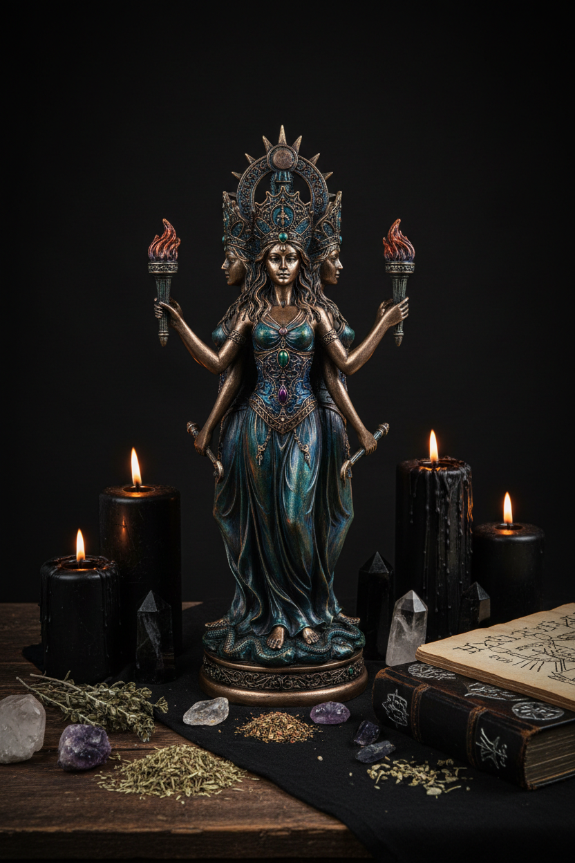 Hecate Goddess Altar Scene