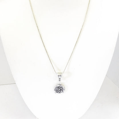 St. Michael Silver Necklace, St Michael Pendant, Patron Saint Jewelry, Catholic Jewelry, Saint Michael the Archangel, Enemy of Satan