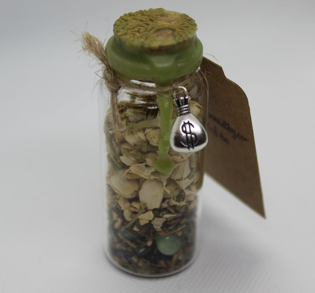 Get That Green Money Wealth Spell Jar Witch Witchy Witchcraft Wicca Wiccan Pagan Metaphysical