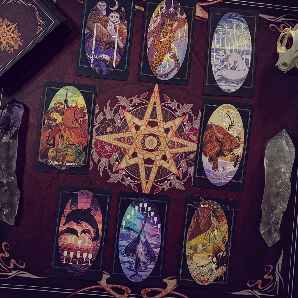 Children of Litha tarot card deck & book set- BLACK EDITION