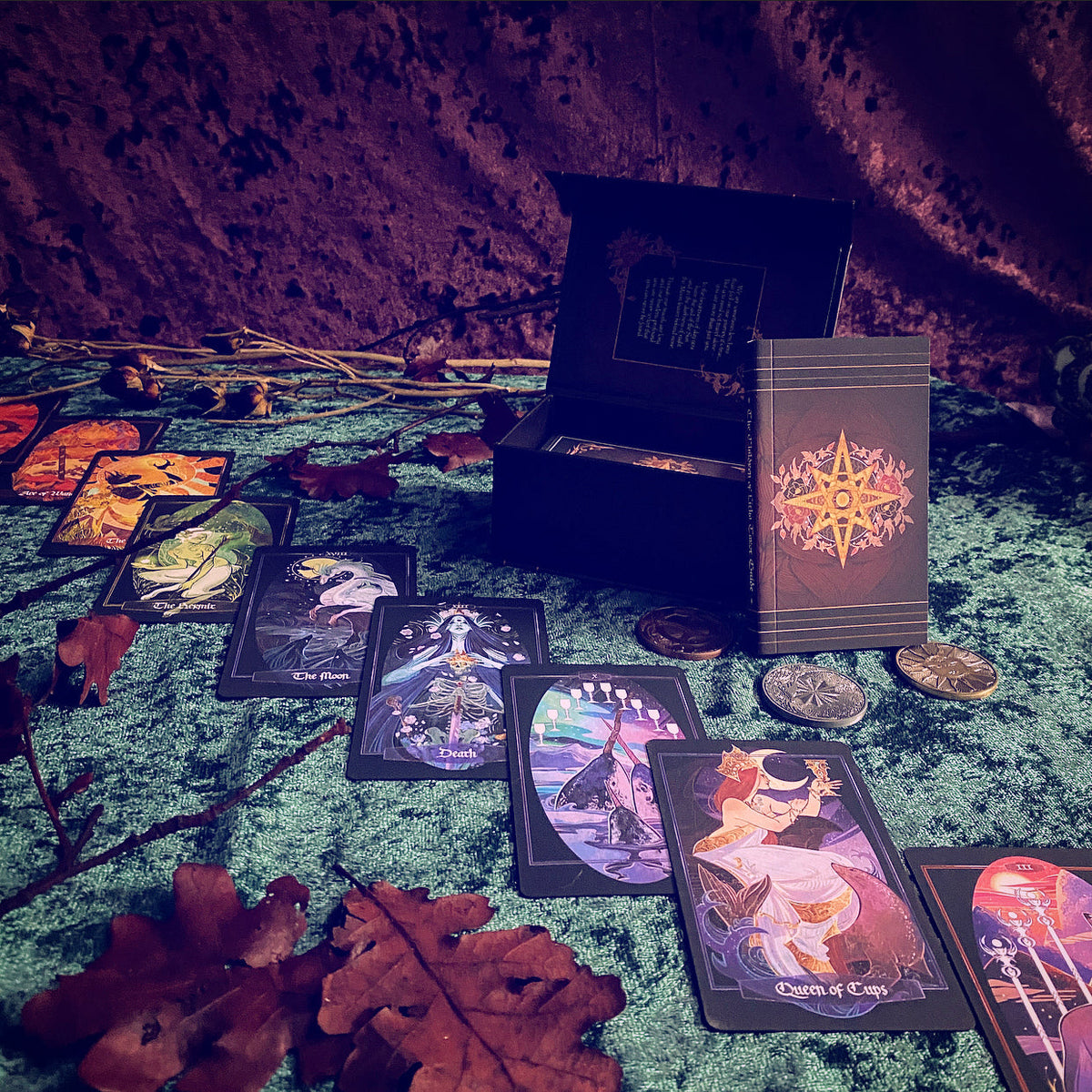 Children of Litha tarot card deck &amp; book set- BLACK EDITION